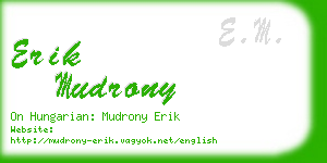 erik mudrony business card